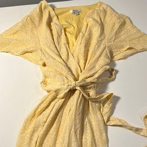 Yellow v neck Dress